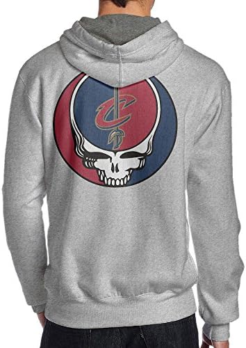 Fashion Grateful Skull Cavs Logo Hoodie Pullover Boy 100% Cotton