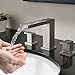Waterfall Stainless Steel Two Handle Three Hole Widespread Bathroom Faucet, Brushed Nickel Bathroom Sink Faucet With Hoses