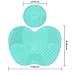 TailaiMei Makeup Brush Cleaning Mat,Set of 2 Silicone Cosmetic Washing Tool with Suction Cups(Green)