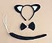 Kids Animals Dalmatian Mouse Wolf Tiger Antlers Party Costume Christmas Headband (Black Cat)