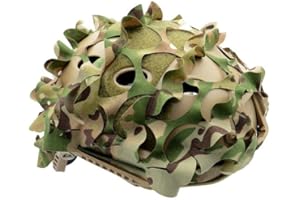 HDLSINA Breathable Mesh Camo Tactical Helmet CoverTactical Gear Fast Helmet Cover in Size M/L