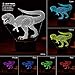 BEISHIDA Night Lights for Kids Dinosaur Lamp Kids Night Light Christmas Gifts Decorations Dinosaur Toys 3D Bedside Lamps 7 Colors Change Nightlights Birthday Gifts for Girls Boys Baby (Indoraptor-03)
