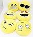 Emoji Pillows, Plush Cushion with Various Emoticon Expressions Faces Moods. Random Assorted Styles and Designs. Styles and Designs Will Vary at Random When Shipped by Amazon or by Perfect Life Ideas