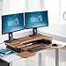 Vari Height Adjustable Standing Desk Converter – Pro Plus 36 – Stand Up Desk for Dual Monitors – Butcher Block