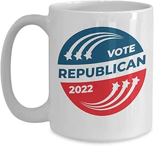 Amazon.com: Vote Republican Party Coffee Mug 2022 Election Conservative Campaign Gift: Kitchen