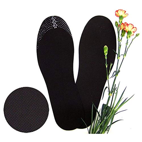 Nancy Tino Unisex Bamboo Charcoal Shoe Insoles Odor Removal Deodorant Cushion Foot Inserts Shoe Pads Healthy Insoles Women 1Pair
