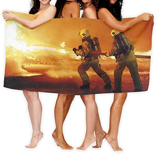 LRIRG Firefighter Extinguishing Soft And Super Absorbent Bath Towel, Suitable For Hotel, Swimming Pool, Gym, Beach
