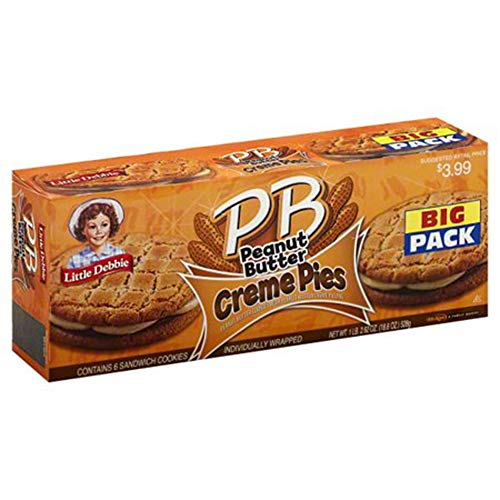 Little Debbie Peanut Butter Creme Pies 18.39 Oz (6 Boxes) by Little