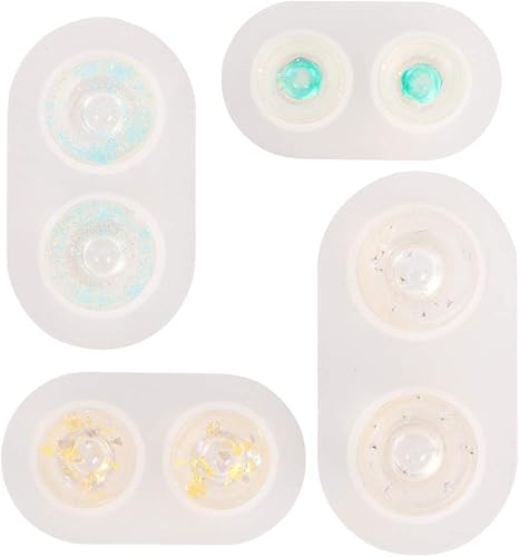 Amazon Co Jp レジン シリコンモールド レジン モールド 4パックの眼球ドームシリコーン型樹脂クラフト型人形の目の鋳造用のシリコーン眼球型 ホビー
