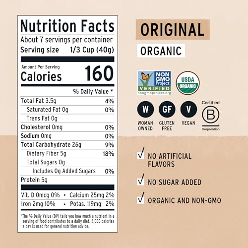 PURELY ELIZABETH SUPERFOOD OATS – GLUTEN-FREE OATS & NON-GMO PROJECT VERIFIED | 100% VEGAN & PACKED WITH PROTEIN & FIBER | ORIGINAL – 10OZ