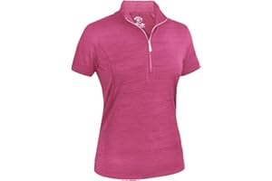 Monterey Club Women's Melange Jersey Performance Sport Top #2362
