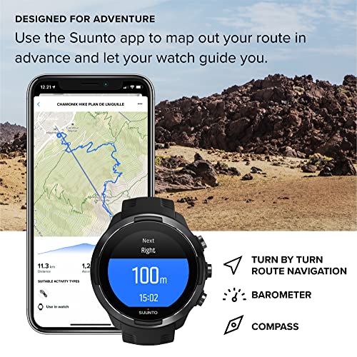 SUUNTO 9 Baro Rugged GPS Running, Cycling, Adventure Watch with Route