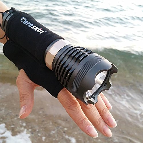 Ano Neoprene Diving LED Flashlight Soft Hand Gloves with Adjustable Belt Size L