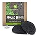Konjac Sponge - 2 Pack - Activated Charcoal Konjac Facial Sponge - FREE All-Natural Skin Care eBook & Suction Hook - La Lune Naturals 100% Pure Konjac Cleansing Sponge, Facial Cleansing for Acne