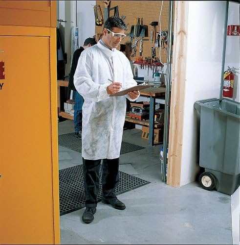 CellucapCELLUCAP 3317MGRA Disp. Coat, M, Polypropylene, White