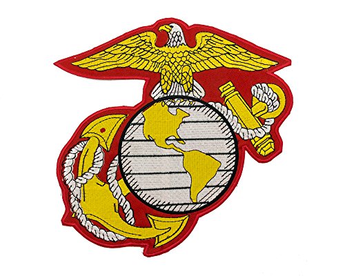 US Marine Corps Embroidered Large Insignia Patch USMC Military Eagle Anchor Globe Logo Iron-On