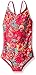 Kanu Surf Big Girls Karlie Flower One Piece Swimsuit, Karlie Floral Pink, 14