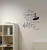 Harry Potter Our Choices Quote Vinyl Wall Decal Lettering Abilities Sorting Hat