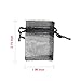 Pandahall 100pcs Black Organza Bags Mini Pouch Bags Drawstring Gift Bags Jewelry Package with Ribbons (1.96x2.75