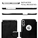 LUPA Legacy Compatible with iPhone X Wallet Case -Slim & Lightweight, for iPhone X Flip Case with Credit Card Holder - for iPhone 10 Wallet Case for Women & Men – Black