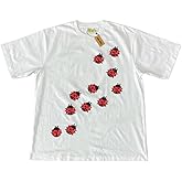 JOLILUNA Whimsy Twee Clothes for Women Oversize Graphic Ladybug Tee Y2k Fashion Whimsical Clothes Streetwear