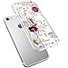 iPhone 6 case,iPhone 6s Case with Flowers, LUOLNH Slim Clear Chrome Gold Floral Pattern Soft Flexible TPU Back Cover Case for Apple iPhone 6/6s [4.7 inch] -C