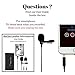 BluQbt Lavalier Lapel iPhone Microphone - Professional High Audio Quality Clip On Lav Mic for YouTube Camera Vlogging with 118