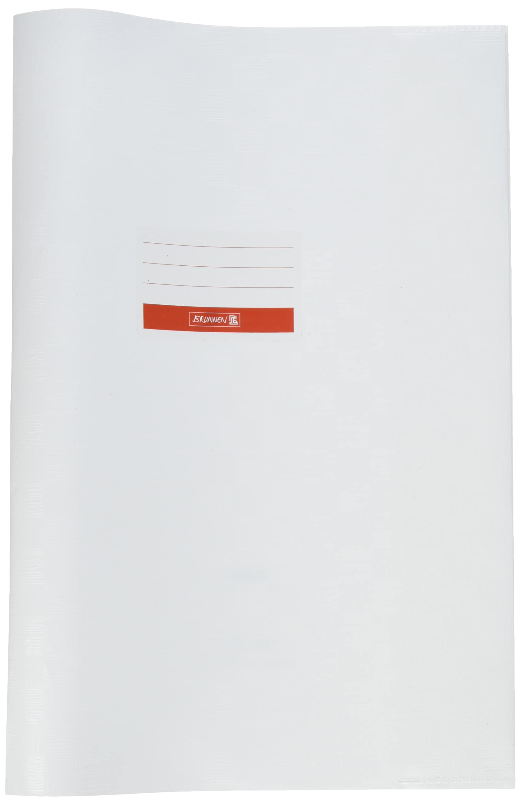 Brunnen Notebook Cover A4 White Film Book Protectors with Sign, Pack of 10