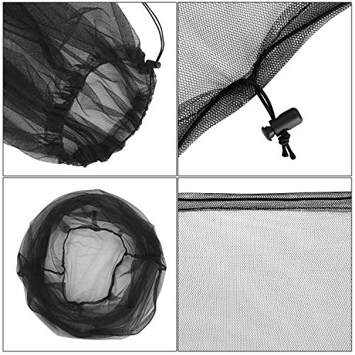 Mosquito Head Net Face Netting - 4 Pack Bug Face Netting Bucket Insect Repellent Fly Screen Protection Netting, Hiking, Traveling, Fishing Beekeeping and Gardening Protection
