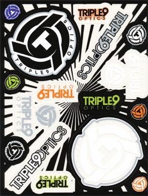 Triple 9 Optics Triple 9 Logo Sticker Sheet T-9 STICKER SHEET
