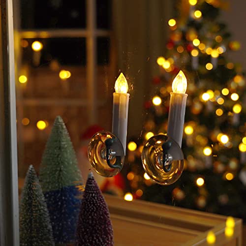 Raycare 20 PCS Battery Operated Taper Candle Lights with Remote, Led