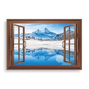 Framed Canvas Wall Art for Living Room, Bedroom Mountain View Canvas Prints for Home Decoration Ready to Hang - 16x24 inches