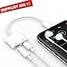 CHOOBY Lightning Adapter, for iPhoneX iPhone8/8Plus iPhone7/7Plus Dual Lightning Audio headphone Jack Adaptor with Phone Call & Audio & Volume Control Function Compatible All iOS systerm