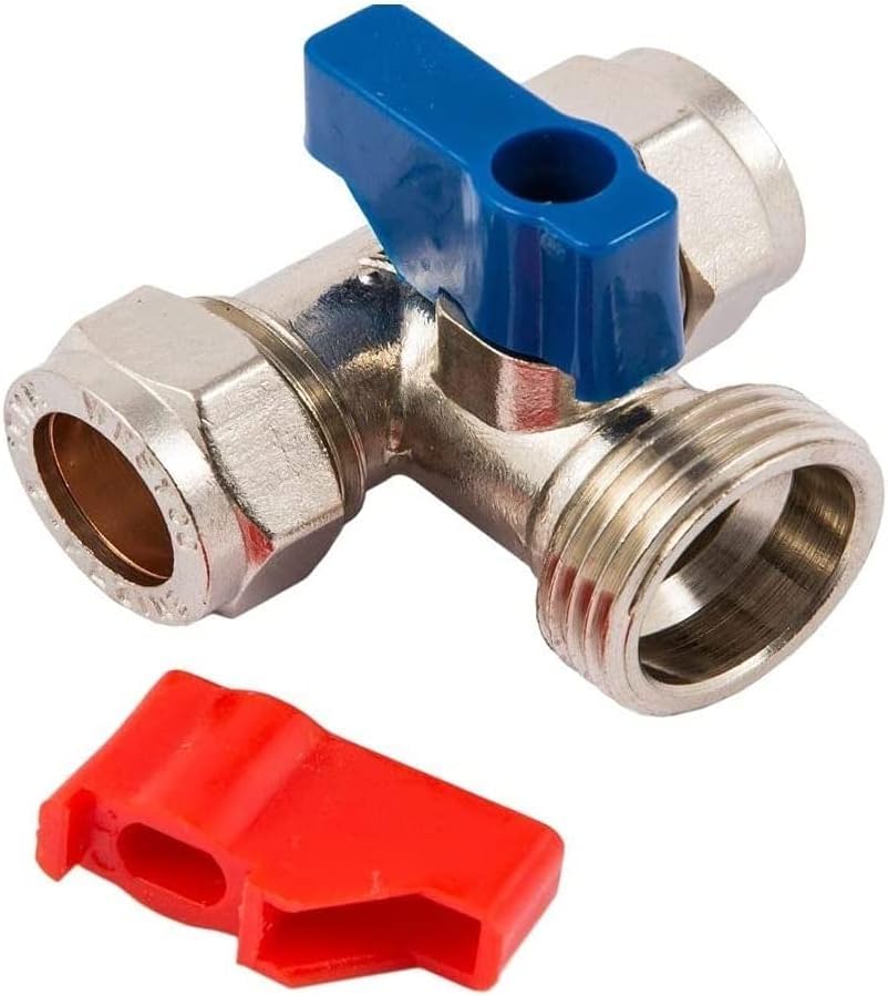 hep® Washing Machine, Dishwasher Appliance Valve Tap Tee Handle, 15mm x 3/4-inch BSP
