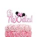 Twodles Cake Topper- Pink Glitter Minnie Inspired Cake Decor Girl Second Birthday Party Supplies