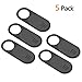 Webcam Cover,HITASION Webcam Cover Slide Privacy Mac MacBook Pro Laptop 0.03 inch Ultimate Thinness (Black-5 Pack)