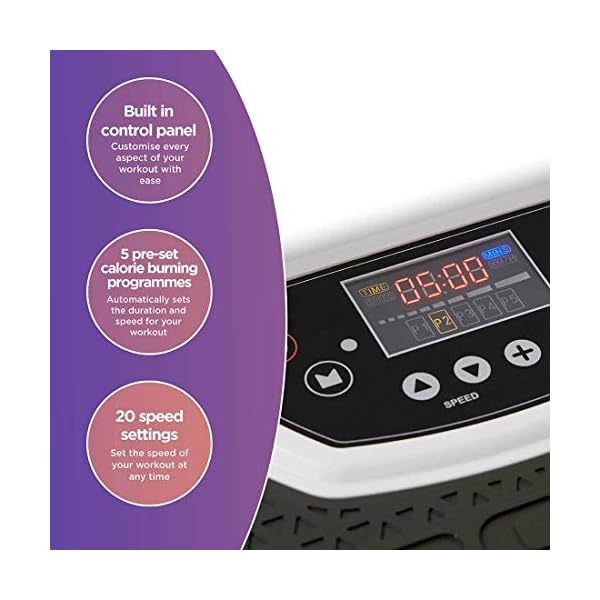 Wonder Core Rock N Fit Vibration Plate & Exercise Seat, 20 Speed Total Body Workout (Lime Green)