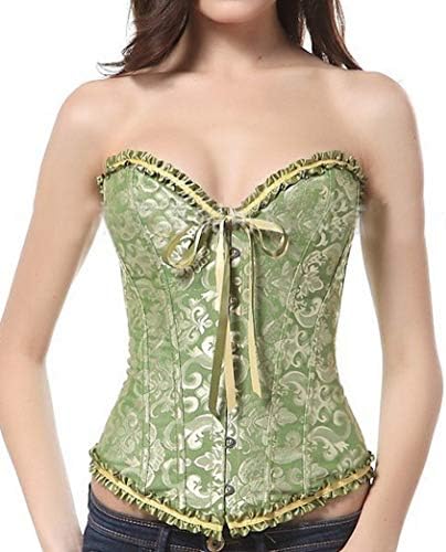 SOUGAO Vintage Corset Top Classic Overbust Bustier Waist Taming