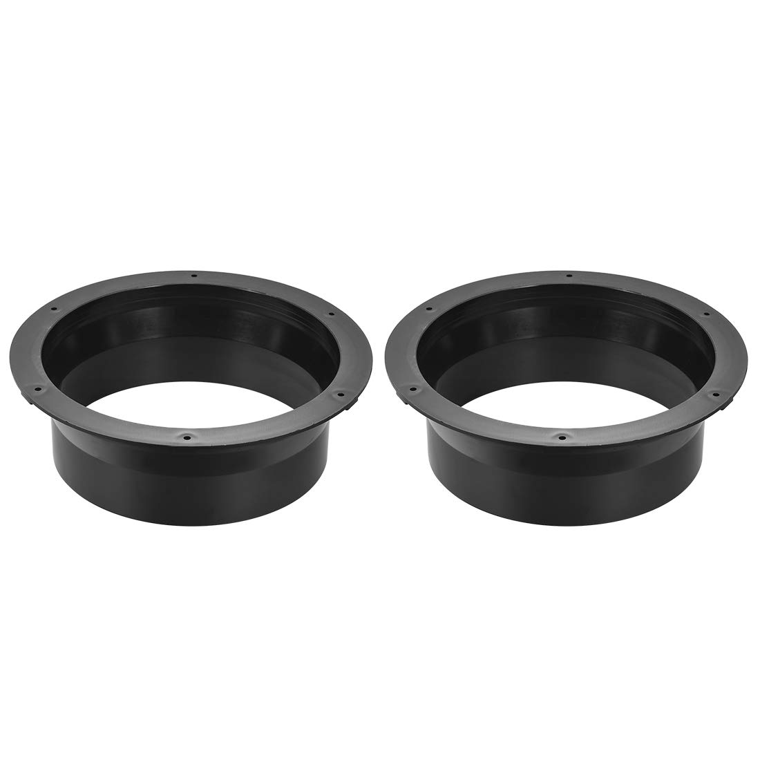 sourcing map Black Duct Connector Cone Flange ABS Plastic Air Outlet Inlet Hose Pipe Adaptor for 7.87Inch Dia Hose 2Pcs