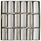 Entertaining with Caspari Celebration Crackers, Silver and White Small Dots, 12-1/2-Inch, Box of 6,Small Dots Silver