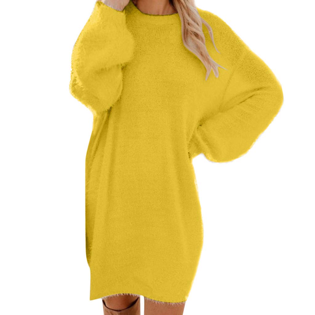 yellow sweater dress womens