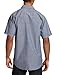 Key Apparel Men's Big-Tall Short Sleeve Western Snap Pre-Washed Chambray Shirt, Blue Chambray, 3X-Large-Tall