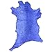 Genuine Blue Leather Hide – Quality New Zealand Full Skin - 7 sq ft - 2-3 oz avg Thickness - Rustic Finish – Natural Veg Tan Sheepskin Material – Soft Upholstery Fabric – Craft DIY Supply