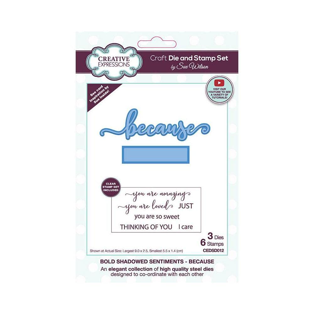 Sue Wilson - Bold Shadowed Sentiments - Friend - Craft Die and Stamp Set