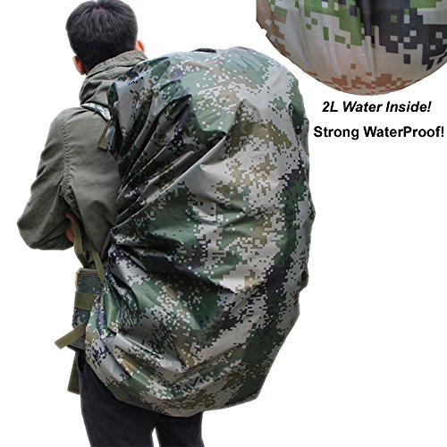 PolarLander 60-80L Rain Cover for Backpack Luggage Waterproof Cover for Hiking Camping Traveling (Camouflage)