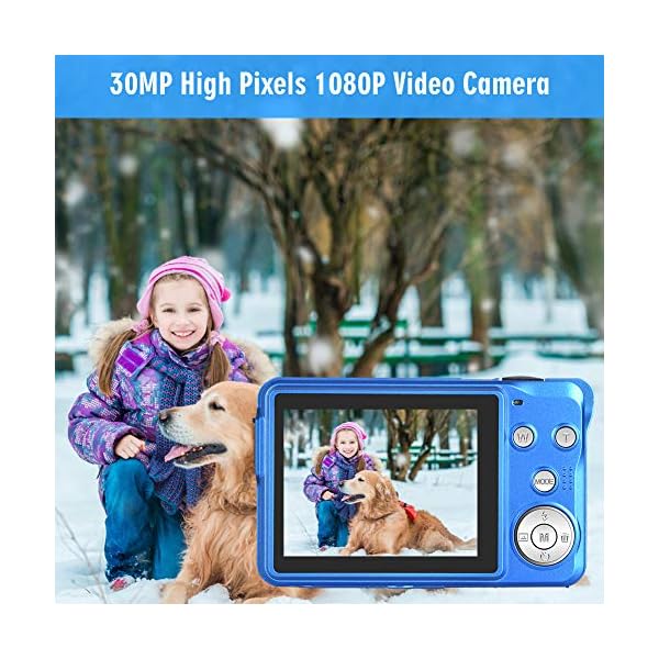 LongOu Digitalkamera 1080P Full HD 30 Megapixel Fotoapparat Digitalkamera 2,7-Zoll-LCD Kompaktkamera Fotokamera mit 8… – Bild 3