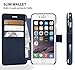 LUPA Legacy Compatible with iPhone 6S Plus Wallet case, for iPhone 6 Plus Wallet Case, Durable and Slim, Lightweight with Classic Design & Ultra-Strong Magnetic Closure, Faux Leather, Navy Blue