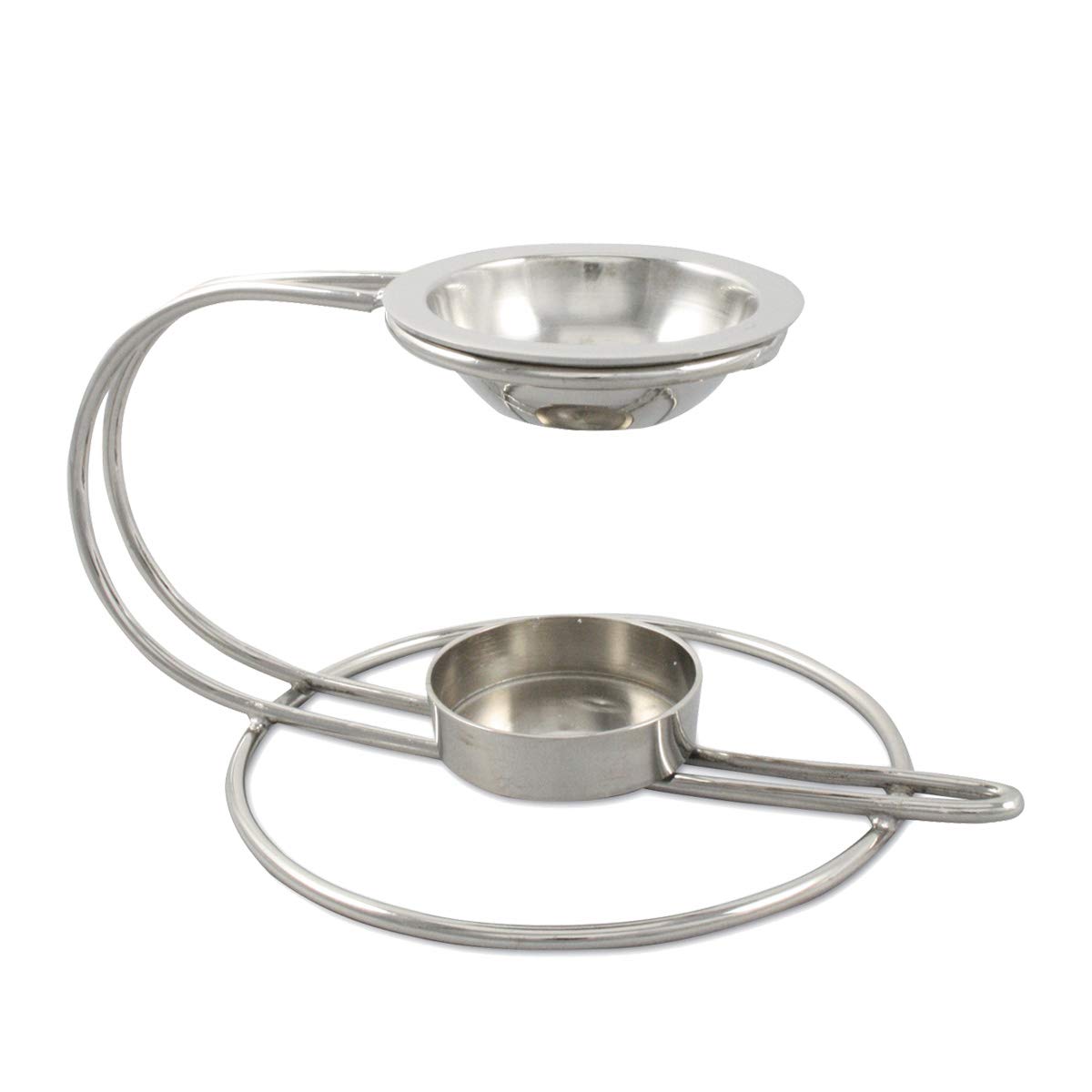 NKLaus incense burner with sieve brass nickel plated tealight incense burner handwork 2193