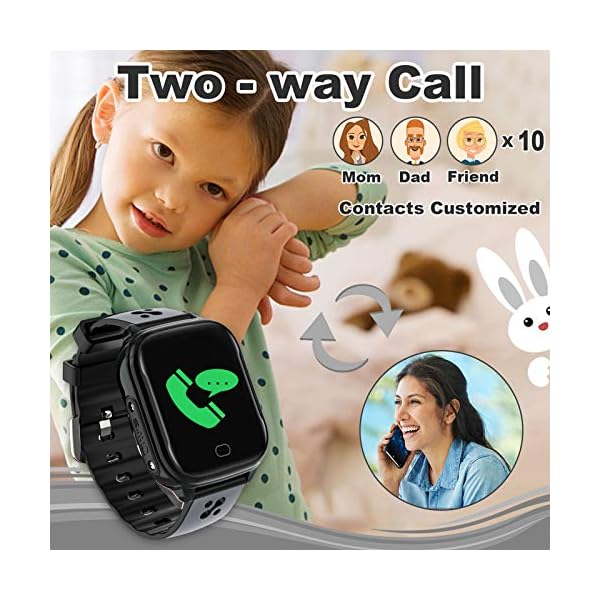 Kids Smart Watch Phone - IP67 Waterproof Smartwatch Boys Girls with Touch Screen 5 Games Camera Alarm SOS Call - Phone…