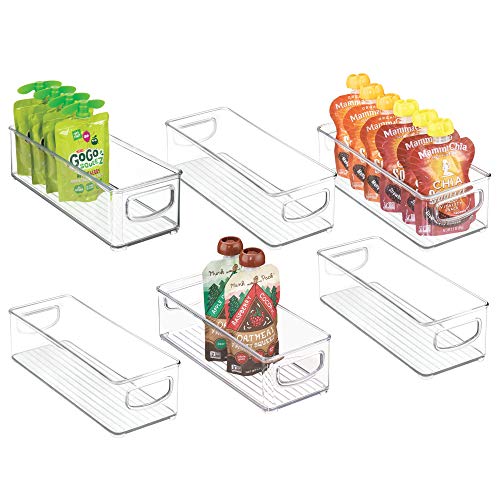 mDesign Stackable Plastic Kitchen Pantry Cabinet